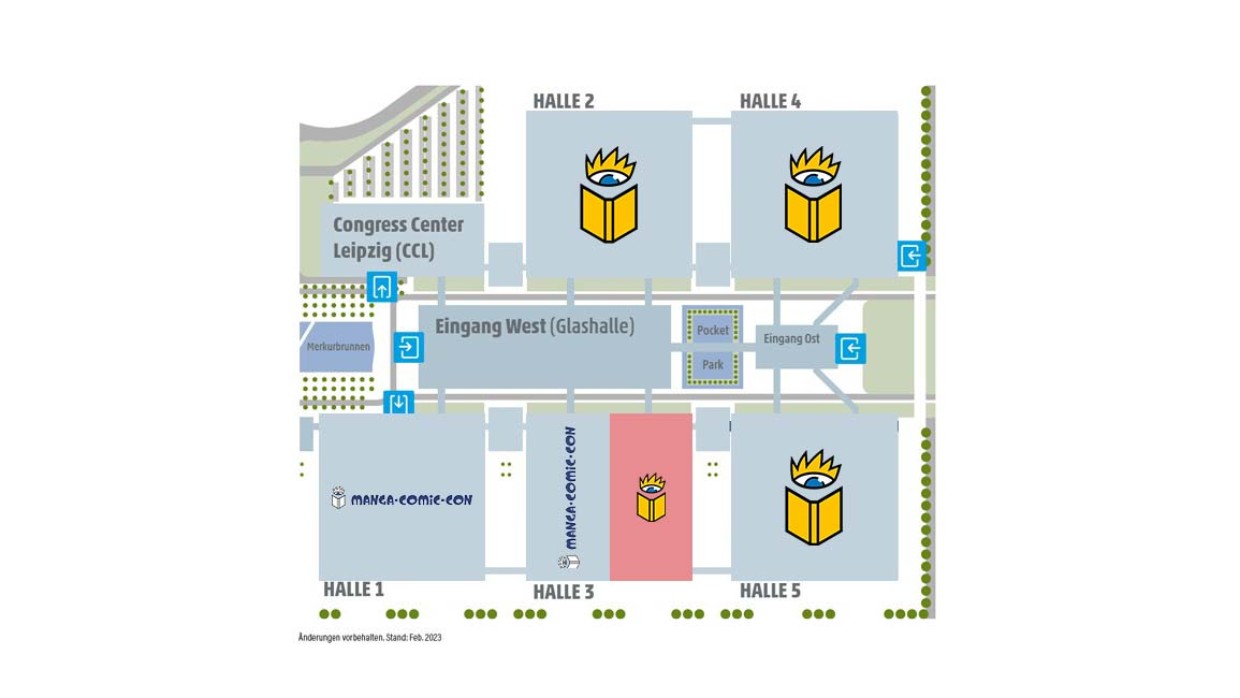 Der Hallenplan der Leipziger Buchmesse.